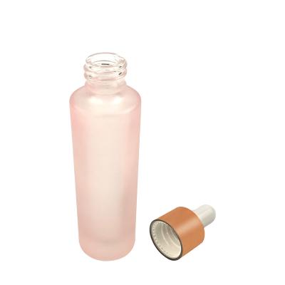 China 10ml cosmetic 15ml 20ml 30ml 50ml 100ml frosting glass dropper bottles cosmetic packaging customized lotion glass bottle for sale