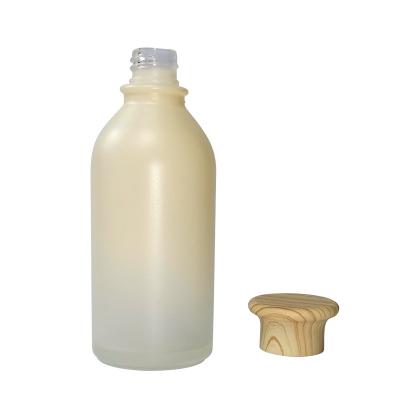 China Factory supply 50g 40ml 150ml glass bottle cosmetic wholesale bamboo cosmetic lotion pump bottles for sale