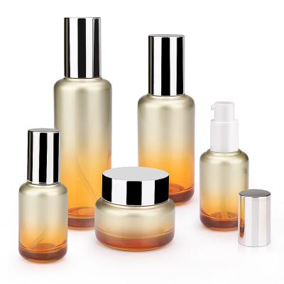 China Wholesale 30g 50g 40ml 100ml 120ml Cosmetic Cosmetic Glass Bottle Sets Glass Jar For Skin Care Face Cream Lotion Bottle for sale