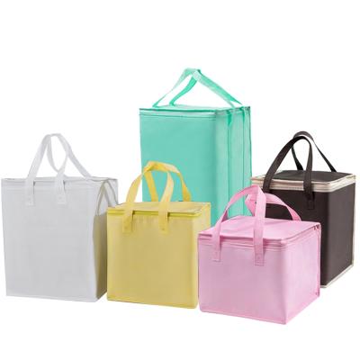 China Waterproof Multiple Sizes Available Custom Thick Birthday Cake Storage Aluminum Foil Ice Delivery Lunch Cooler Bags for sale