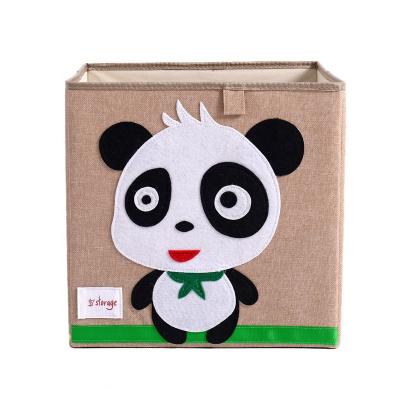 China Durable Collapsible Kids Room Sundries Storage Bins Cartoon Viable Storage Bag Box for sale