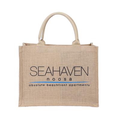 China Reusable Natural Jumbo Canvas Jumbo Canvas Handled Jute Shopping Bag Eco Friendly Tote Bags for sale