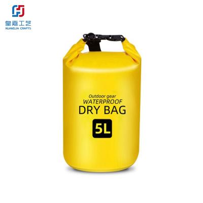 China Cheap yellow outdoor dry bag waterproof PVC fabric dry bag gear can be custom logo brand printed mini waterproof dry bag for sale