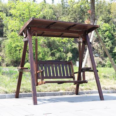 China Modern High Quality Natural Anti Corrosion Is Solid Wood Patio Swings Wooden Garden Swing Set for sale