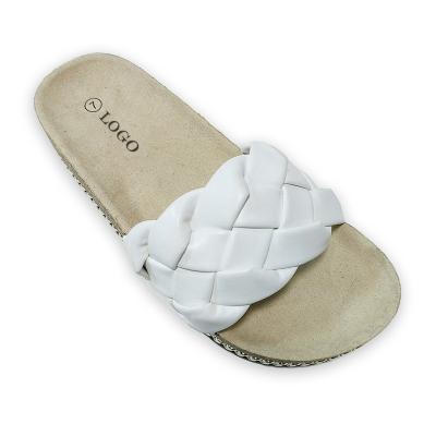 China 2022 Summer Trend Beach Fashion Girl's Shoes New Design Woven Beach Female Fashion Women's Slippers for sale