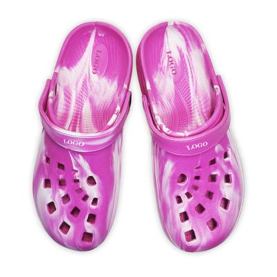 China Printed EVA Material Accept LOGO Custom Ladies Garden Slippers Sandals With Holes Sandals for sale