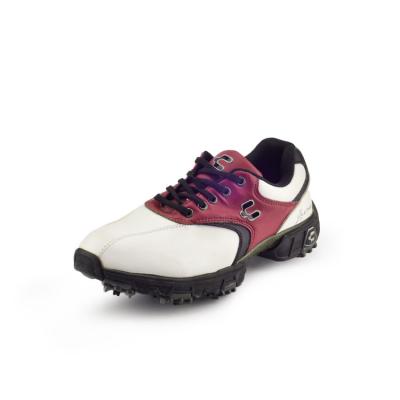 China Anti-Smell OEM Cheap Price Leather Waterproof Non-slip Sneakers Mens Golf Spikes for sale