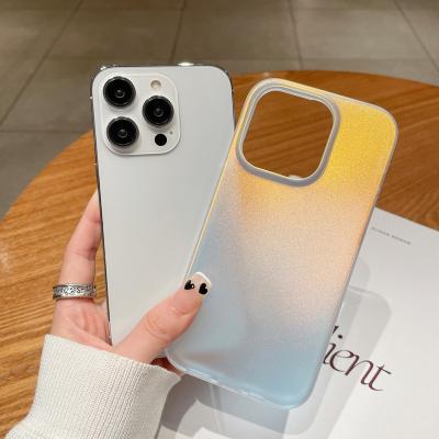 China Shockproof Suitable for iPhone 14 13 12 Pro Max Fashion Luxury Matte Aurora Laser Gradient TPU Anti-burst Phone Case for sale