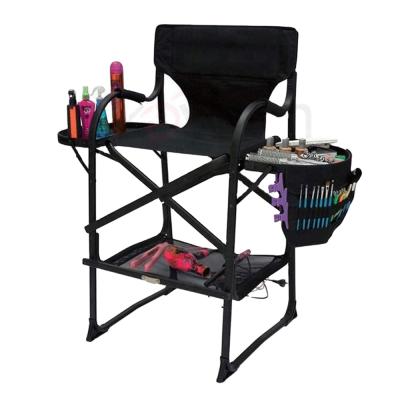 China Director Foldable Chair Moon Chair Keyson Makeup Chair Metal Aluminum Makeup Chair for sale