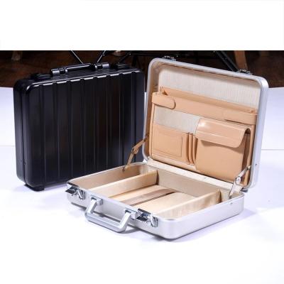 China Keyson Fashionable Silver Aluminum Tool Suitcase Attaché Case Metal Briefcases For Men for sale