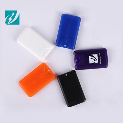 China BEAUTY PACKAGING Pouch 20ml Credit Card Shape Perfume Card 10ml Plastic Spray Bottle for sale