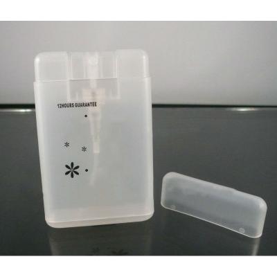 China Personal Care Cheap Pocket Plastic Card Type 30ml Spray Bottle Perfume Bottle for sale