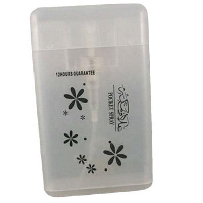 China PACKAGING BEAUTY Spray Pocket Perfume 20ml Credit Card Shape Plastic Flat Spray Bottle for sale