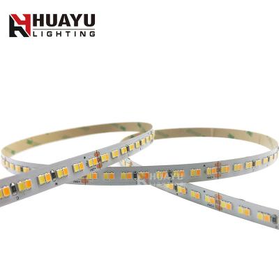 China Residential Super High Efficiency up to 160-180lm/W DC24V 2835 SMD 224 leds/m Led Flexible Strip CCT Double Adjustable Led Strip White for sale