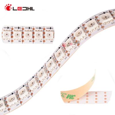 China SK9822/APA102c DECORATION strip 60leds smd 5050 RGB pixel diode full color decorative data 3M digital flexible led line control adhesive for sale