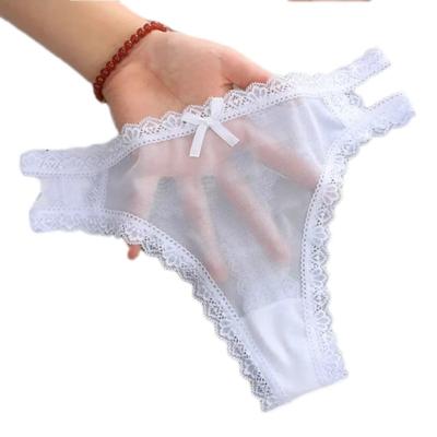 China Panties Antibacterial Ultrathin Seductive Sexy Lace Women Breathable Girl T Pants Underwear Mesh Gauze Traceless Thong Transparent Lingerie for sale