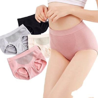 China Antibacterial Seamless Honeycomb Underwear Bulge Tender Women's Underwear Mid - Hip 3D Waist Lifting Low Price Women's Breathable Briefs for sale