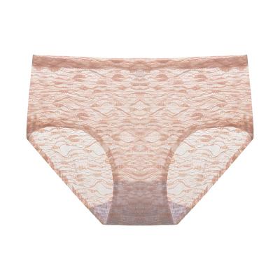 China Best Ladies Antibacterial Comfortable Underwear Cotton Women Panties Briefs Translucency Lace Fabric Girls Skin-Friendly Briefs for sale