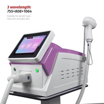 China Skin Tightening Factory Best Price 3 Wavelength Diode Laser Hair Removal 800w 755 808 1064 Lasers for sale