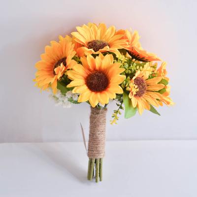 China Rural decoration wind simulation bride holding a picture of the florist's outer forest sun flower to decorate the artificial flower for sale