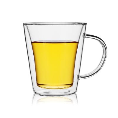 China Double Wall Sell Well Eco-friendly Clear Reusable Glass Coffee Mug Drinking Glass Cup Tea Cup Coffee Mug for sale