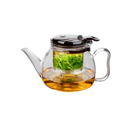 China Viable Clear Borosilicate Glass Teapot with Infuser - for Loose Tea, Bag Tea, Blooming Tea and Herb Tea for sale