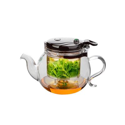 China Viable Glass Teapot Kettle with Removable Infuser Tea Kettle for Blooming and Loose Leaf Tea Maker Set for sale