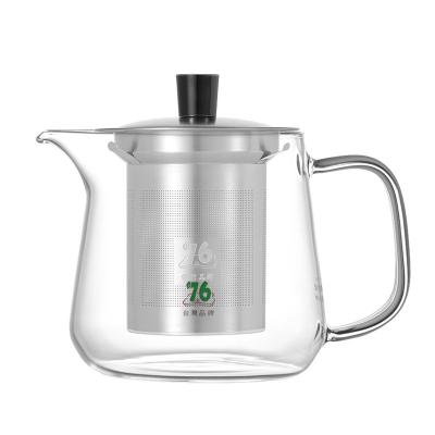 China 76 Viable Wholesale Heat Resistant Glass Teapots With Stainless Steel Tea Infuser for sale