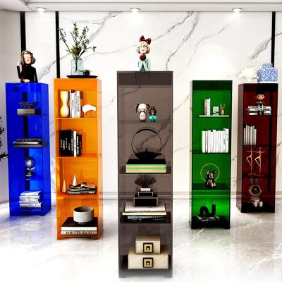 China Acrylic Stand Shoe Shelf Decoration Cabinet Display Stand Book Shelves Case Custom Acrylic Storage Stand Cabinet Eco-friendly for sale