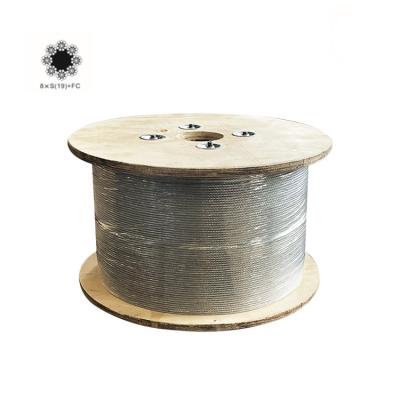 China Construction Wire Rope 8*S(19) FC Stainless Steel Wire Rope Strong Wire Rope For General Industry General Purpose Use for sale