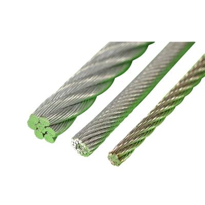 China High Quality Adjustable Construction 7*19 1x19 7x7 Stainless Steel Wire Rope Aircraft Cable With Loop End for sale