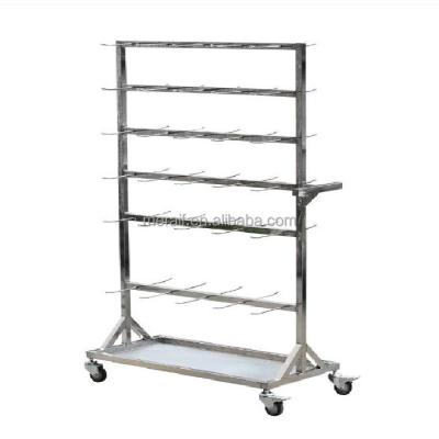 China Stainless Steel SMT Reel Shelving Trolley ESD SMT Reel Storage Cart with best price for sale