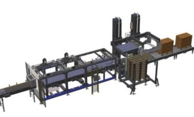 China Sistema de paletização de robôs CNC totalmente automático Linha de embalagem à venda