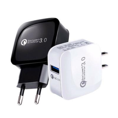 China Fast Mobile Phone Charging 3.0 Wall Charger 5V 9V 12V 18W 1 Port For Smartphone Quick Fast Home Adapter for sale