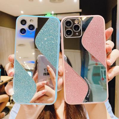 China Shock Proof For Iphone12 Mobile Phone Case Glitter Bling Glitter Makeup Mirror Case For Iphone 11 12 pro X Max Xs Xr 6 7 8 plus Se 2020 for sale