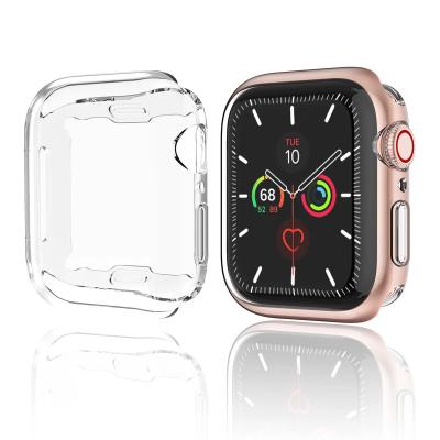 China Soft TPU For Apple Watch Case, New Hd Clear Tpu Case Overall Protective Cover For Apple Watch 38mm 40mm 42mm 45mm for sale