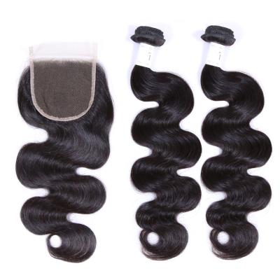 China Clean Soft 10A Quality Virgin Hair Wholesale Body Wave Bundles With Closure Case for sale