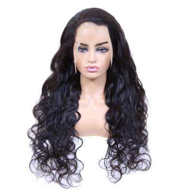 China Body Wave Frontal Cuticle Aligned Hair Top Grade Lace Band Wig Double Weft Brazilian Natural Body Wave Wigs For Black Women for sale