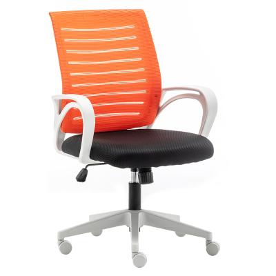 China (Height)Adjustable Cheaper Swivel Fixed Mesh Office Chair Task Lumbar Height Adjustable Meeting Computer Nylon Base Plastic Chair for sale