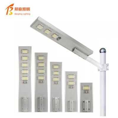 China All in one new design 2022 solar cell led street light outdoor with motion sensor 30w 60w 90w 200w 300w all in one integrated remote control pole for sale