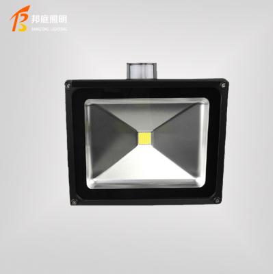 China Warehou 30w+human body induction led flood light sports field outdoor waterproof IP67 Aluminum30w Smd/COB led flood light for sale