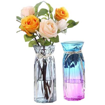 China Art Deco wholesale fashion style different shaped large glass flower vase for home and wedding decoration with sculpture oversize for sale