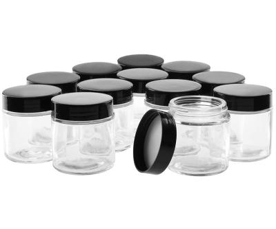 China Cosmetic Glass Jars with Lids Small Glass Jars 12 Pack Empty Round Canning Storage Jars Containers for Storing Lotions for sale