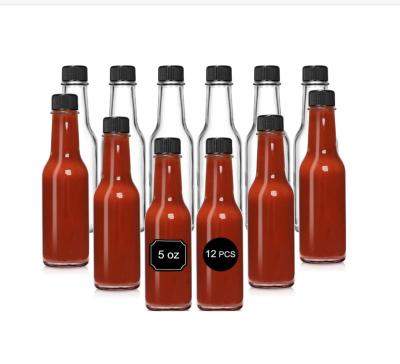 China Cosmetic Great for bottling homemade hot sauce Hot Sauce Glass Bottles with Leak Proof Screw Cap Home Brewing Wine & Juicing Bottles for sale