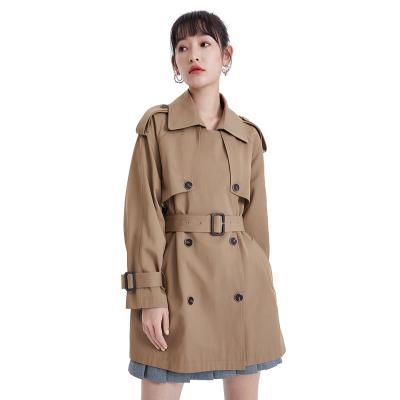 China Anti-wrinkle high quality anorak outdoor clothing double breasted classic trench coat for women for sale