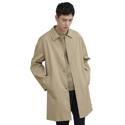 China long anorak single breasted trench coat men anti-wrinkle solid color boy's casual clothes spring for sale