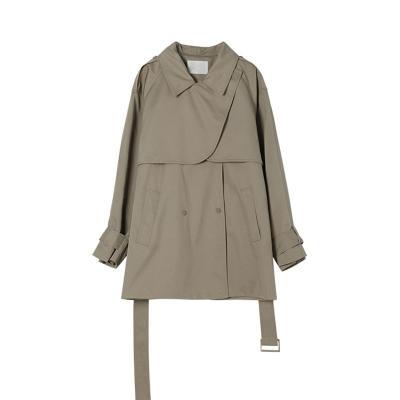 China Anti-wrinkle spring autumn casual wear ladies trench coat elegant women daily custom for sale