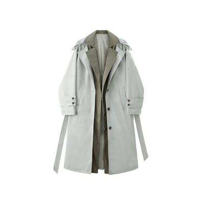 China Anti-wrinkle Custom Design Anorak Women Long Cross Trench Coat For Ladies for sale