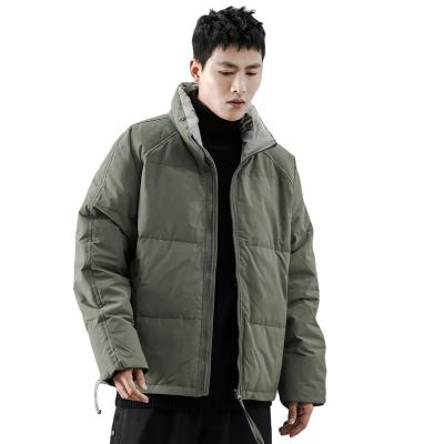 China Winter Waterproof Casual Loose Warm Stripper Filling Duck Down Coats Mens Custom Jackets for sale