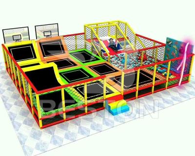 China With Beston Protective Net Design Indoor Playground Children Playground Trampoline Park for sale